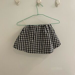 Aritzia Bonaventure Blouse medium black and white plaid gingham
